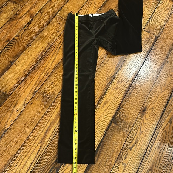 STRENESSE GABRIELE STREHLE FLAT FRONT BLACK VELVET PANTS WITH BACK ZIPPER SIZE 6 - Picture 7 of 10